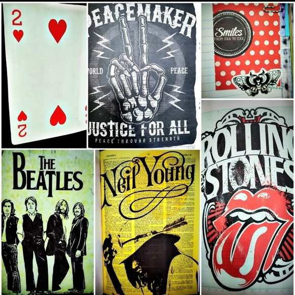 The Beatles And The Greats Art Junk Journal Retro Music Mixed Media Custom Book - Picture 10 of 12